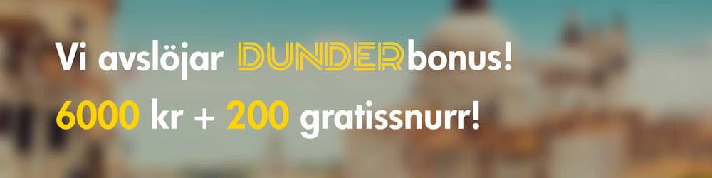 Bonus hos Dunder Casino