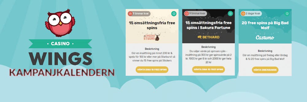 Casino Wings Kampanjkalender