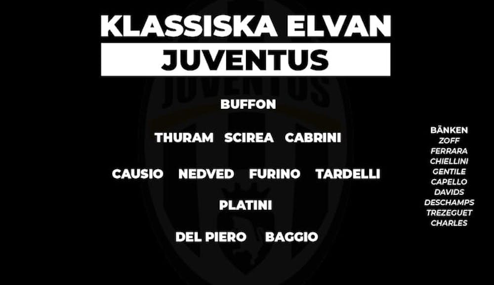 Så här ser Juventus klassiska startelva ut