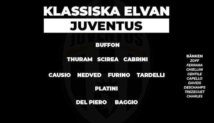 Så här ser Juventus klassiska startelva ut